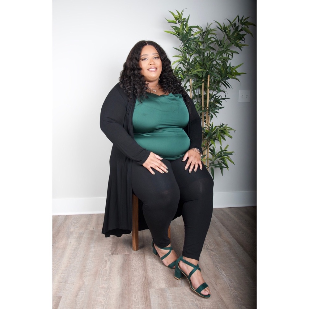 Premium High Waist Cotton Leggings by Styled by Breyana